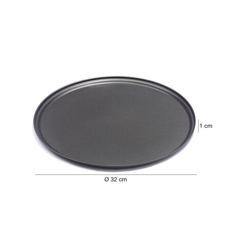 Asadera para Pizza Antiadherente Redonda de Ø32x1Cm Gris