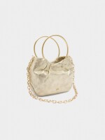 Bolso De Mano Metalizado dorado