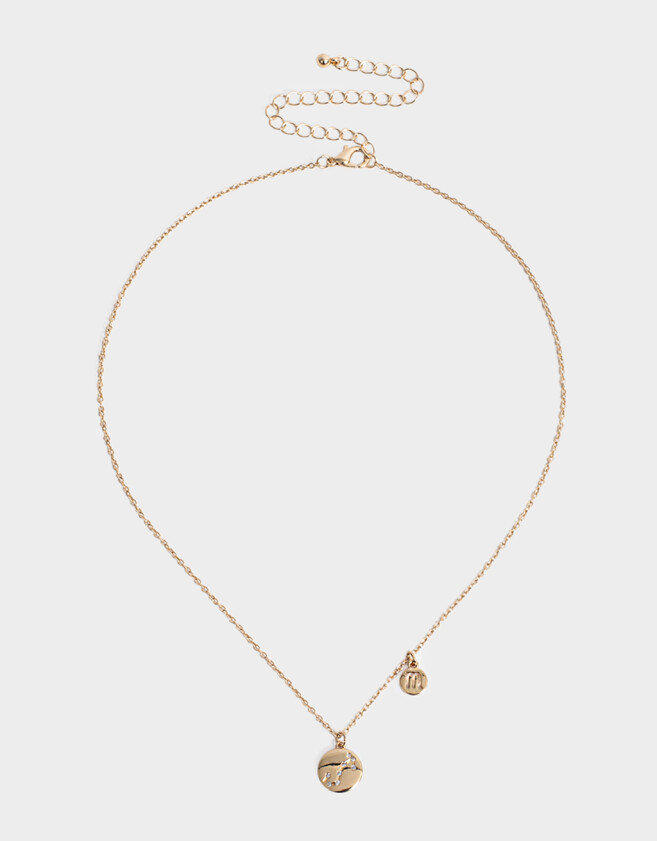 Cadena Corta con Dije Capsula Especial Cadena Corta Con Dije Escorpio - Dorado
