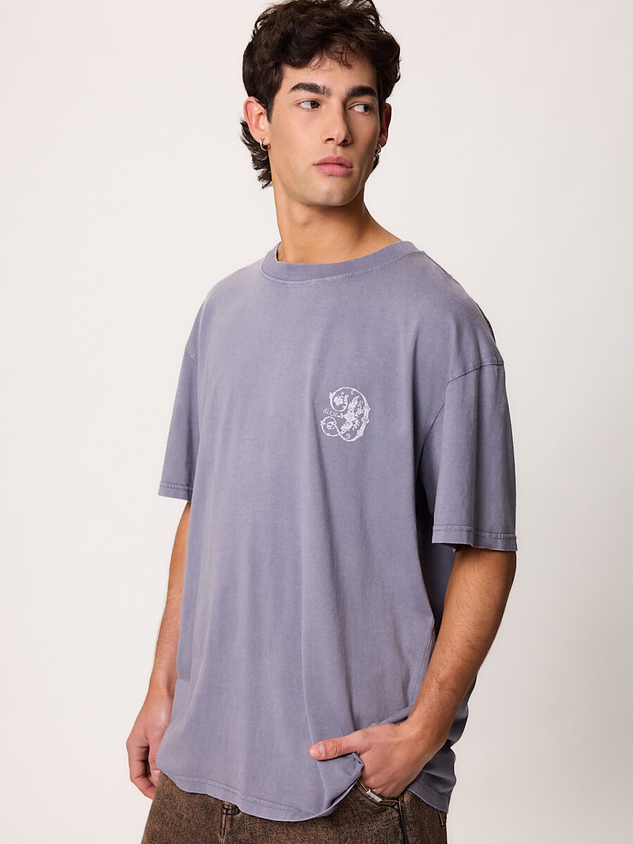 T-SHIRT M/C DECRUZ DIXIE Azul Piedra