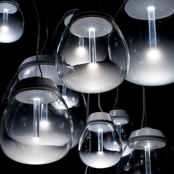 LUMINARIA DE TECHO BOLA DE CRISTAL BLANCO - Medium