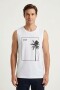 Musculosa estampada Good Vibes BLANCO