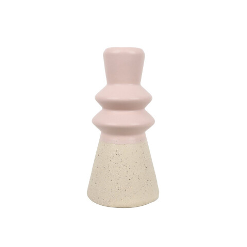 CANDELABRO BOCEL 7x7x14.5CM CERAMICA ROSA CANDELABRO BOCEL 7x7x14.5CM CERAMICA ROSA