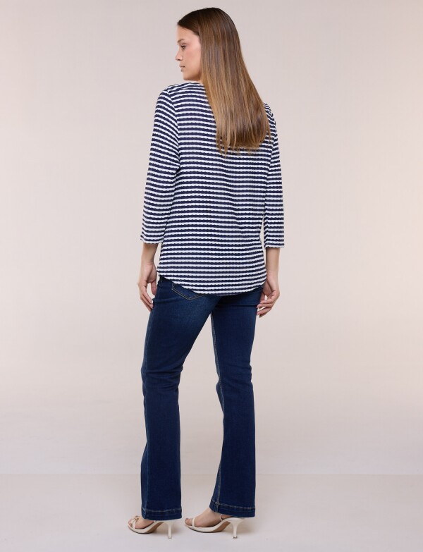 Blusa Marinera Manga 3/4 AZUL