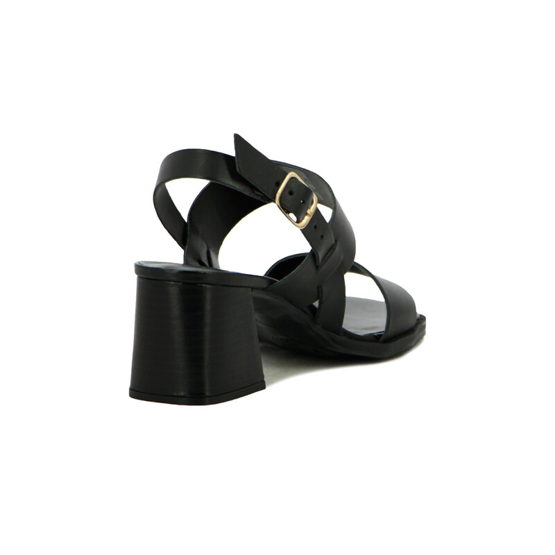 Sandalias Mujer Darkness Cuero Negro