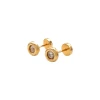 Abridores Punto de luz-Oro 18k-Piedra Zirconia-AB9532 conpiedra