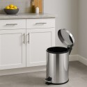 PAPELERA TACHO ACERO INOXIDABLE TRAMONTINA 3LTS PLATEADO