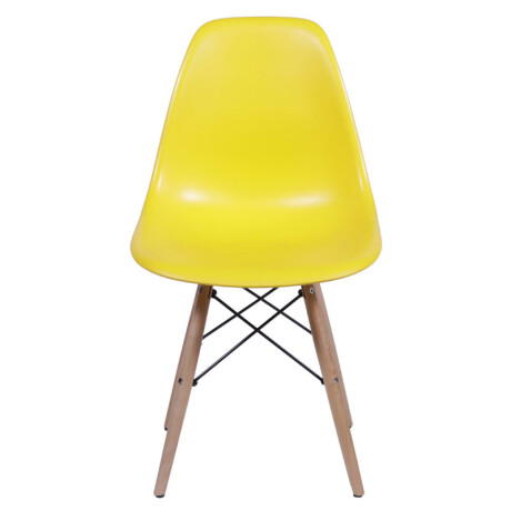 Silla Eames DKR Base En Madera Amarilla