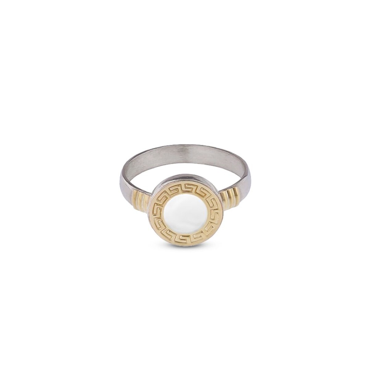 Anillo Prometeo Nacar - Plata y Oro 