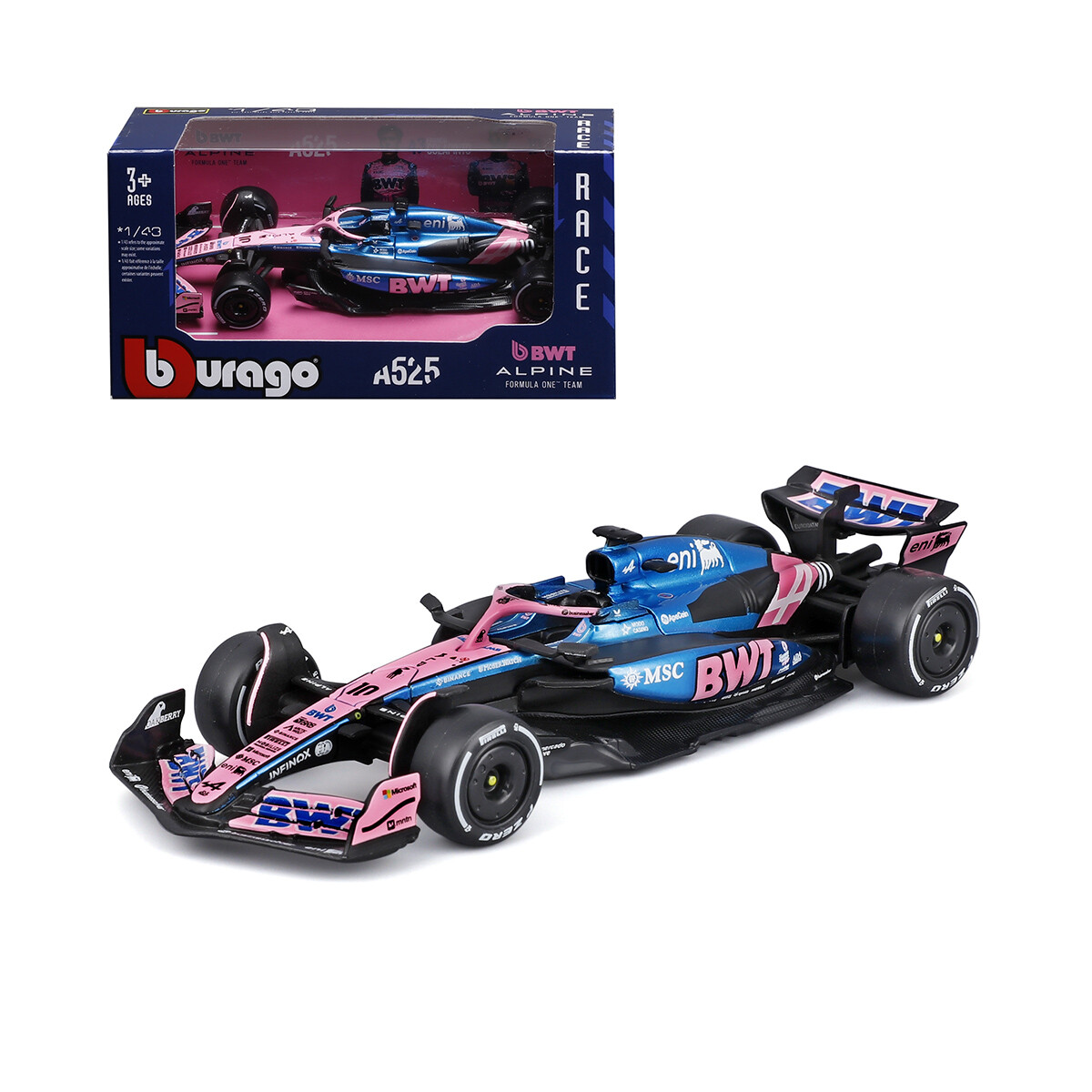 Bburago Formula 1 Alpine Escala 1:43 - Pierre Gasly 