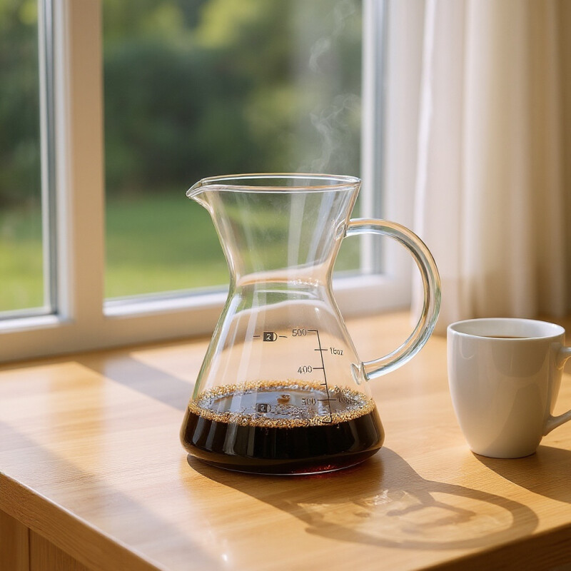 Cafetera Pour Over Borosilicato con Filtro de AC-Inox 500ml Sin Color