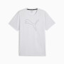 Performance Cat Tee M - Hombre Silver