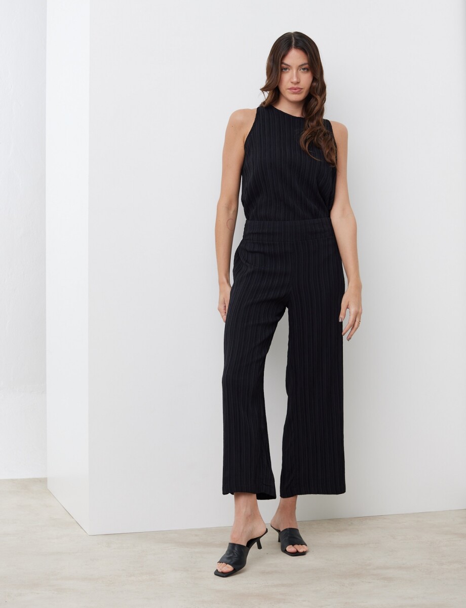 Pantalon Texturado - Negro 