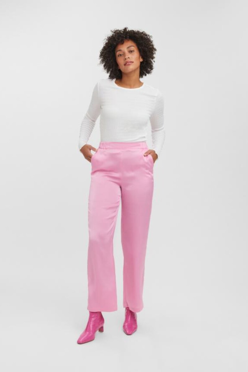 pantalon saten trend Prism Pink