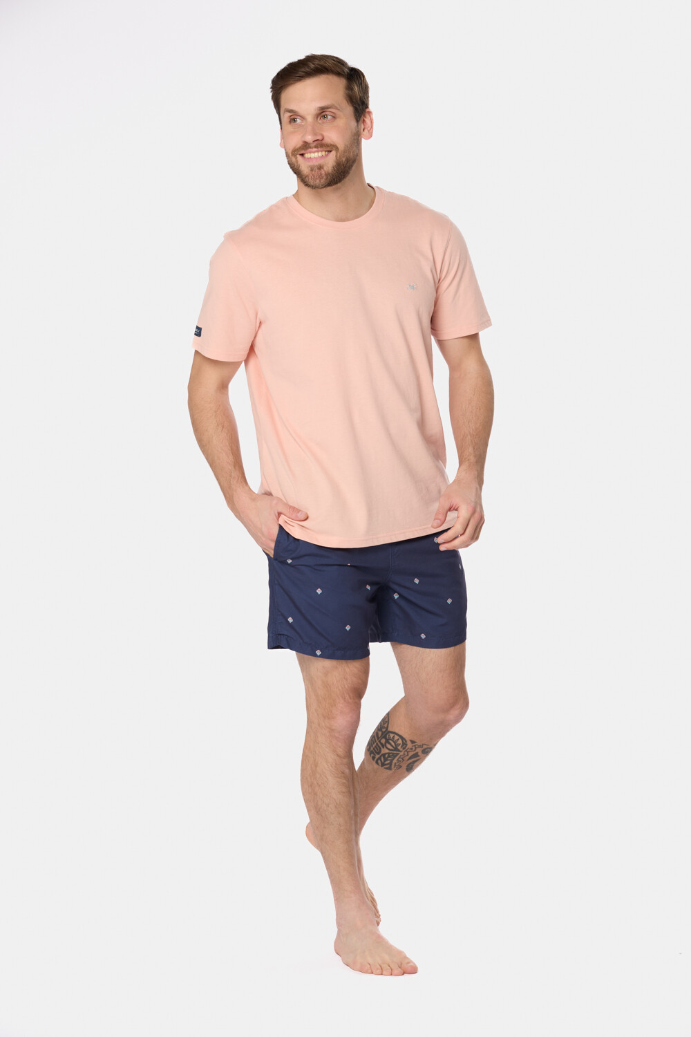 SHORT DE BAÑO ESTAMPADO Azul