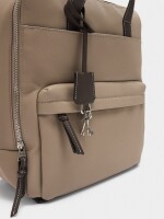 Mochila Efecto De Nylon taupe