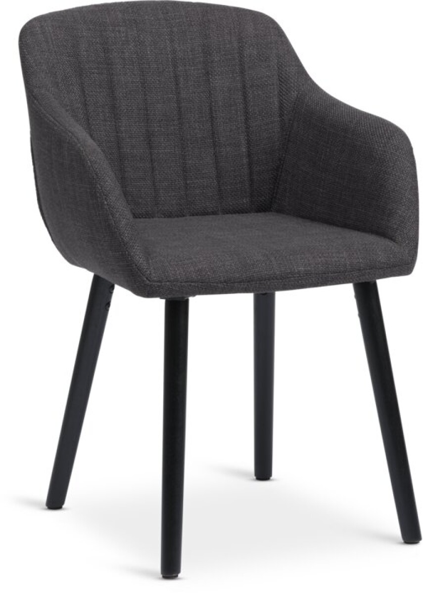 Silla de comedor ADSLEV tela gris antracita 