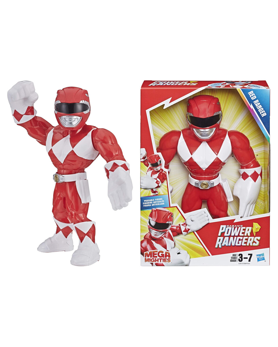 Figura Power Rangers Mega Mighties Playskool Hasbro - Ranger Rojo 