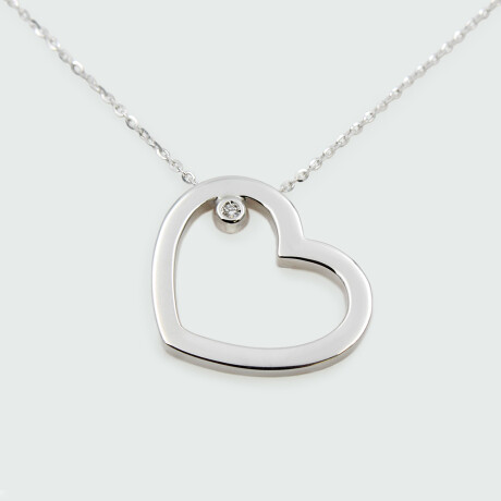 Colgante con cadena Freesia de plata 925 con un brillante Colgante con cadena Freesia de plata 925 con un brillante