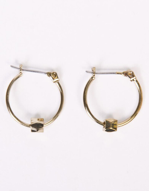 Aros Argollas Metal Argollas Con Dijes - Dorado
