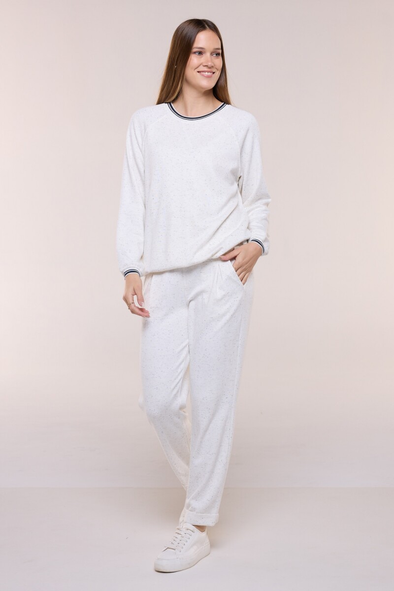 Jogger Comfy Con Bolsillos - Crudo/multi 
