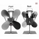 Ventilador de estufa difusor de calor NEGRO