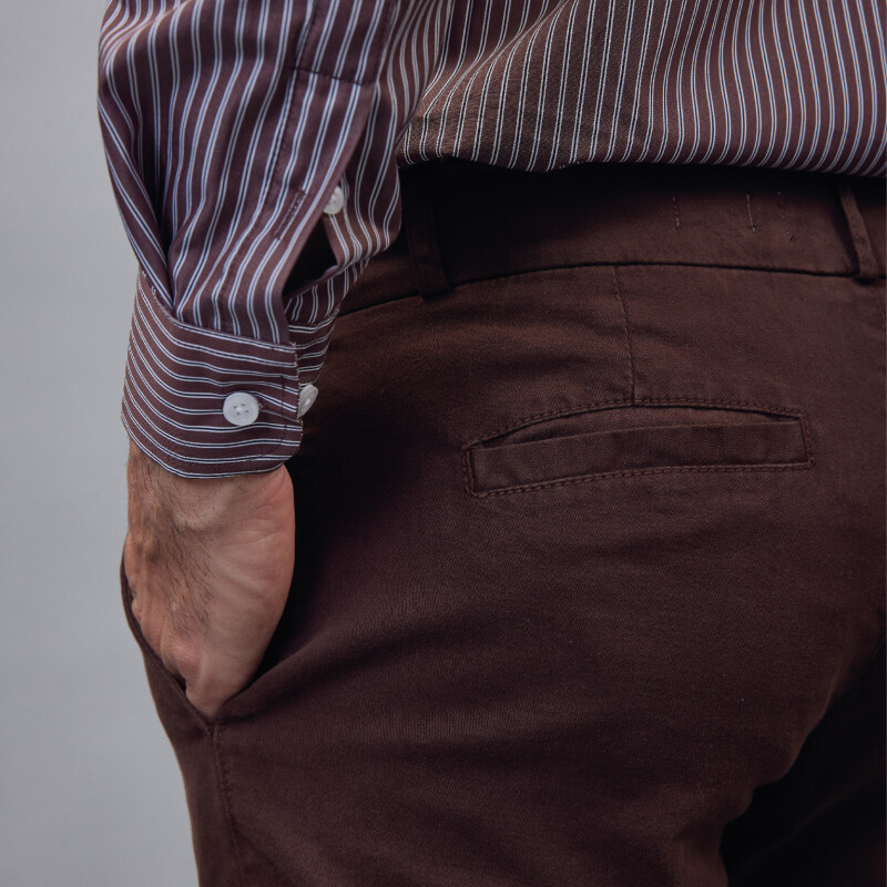 Pantalón de gabardina sport Chocolate