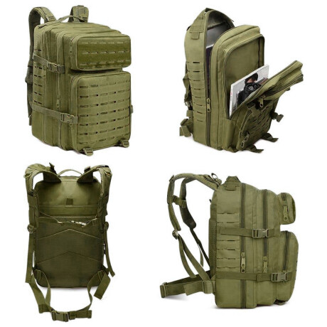 Mochila Táctica Estilo Militar para Camping Senderismo Viaje Verde