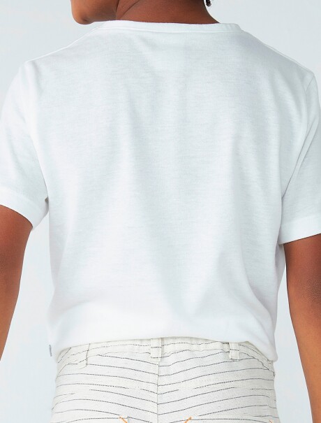 CAMISETA INFANTIL CON ESTAMPA BLANCO