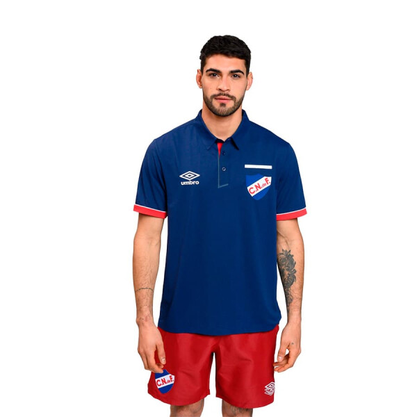 Remera Umbro Nacional Polo de Hombre - NU143003 Azul-rojo