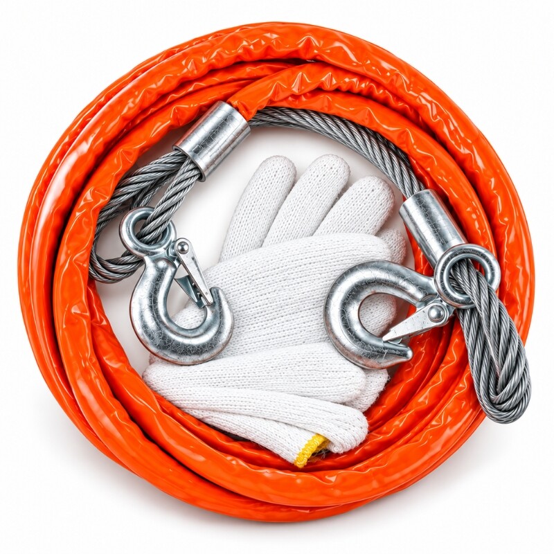 DINGQI CABLE DE REMOLQUE ACERO 12MM x 4M Dingqi Cable De Remolque Acero 12mm X 4m