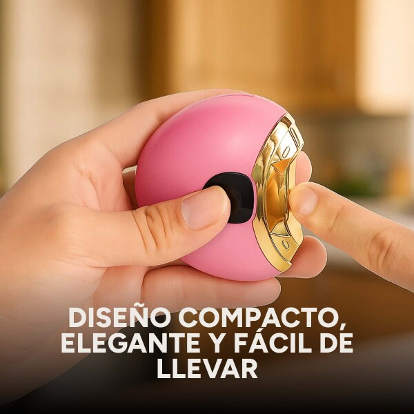 Corta Uñas Eléctrico Portátil USB C/ Función Lima Recargable Color Rosa