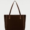 Shopper Vera en cuero gamuza Chocolate