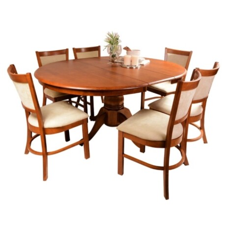Juego Comedor 6 Sillas Oval Mesa Extensible Capella Juego Comedor 6 Sillas Oval Mesa Extensible Capella