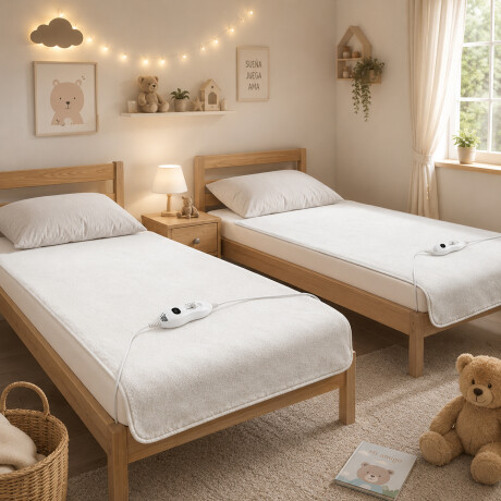 Set X2 Calienta Cama 1 Plaza Bajo Consumo 3 Intensidades Hts Blanco