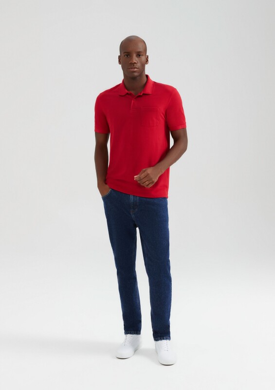 CAMISA POLO MM MASC ROJO OSCURO