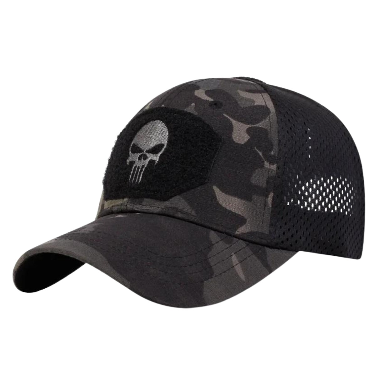 Gorros Punisher con velcro - Multicam Black 
