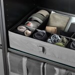 ORGANIZADOR CON DIVISIONES TELA GRIS 44x34x11CM ORGANIZADOR CON DIVISIONES TELA GRIS 44x34x11CM