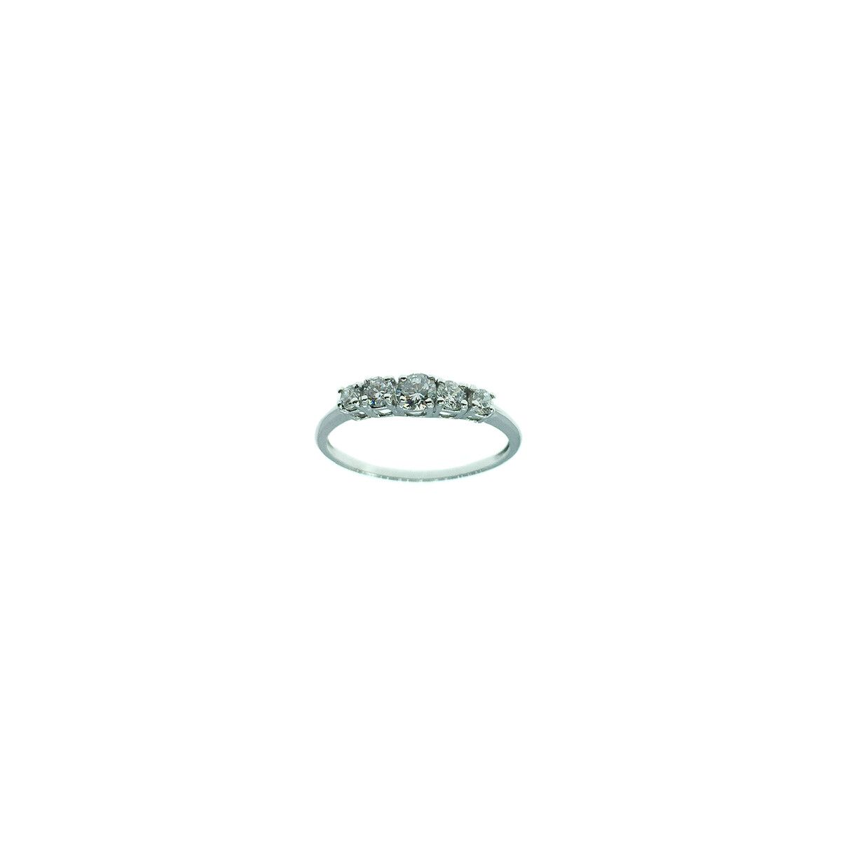 Anillo oro blanco 18k con circonias N9362W 
