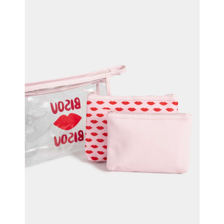 Set De Portacosméticos Rosa Viejo