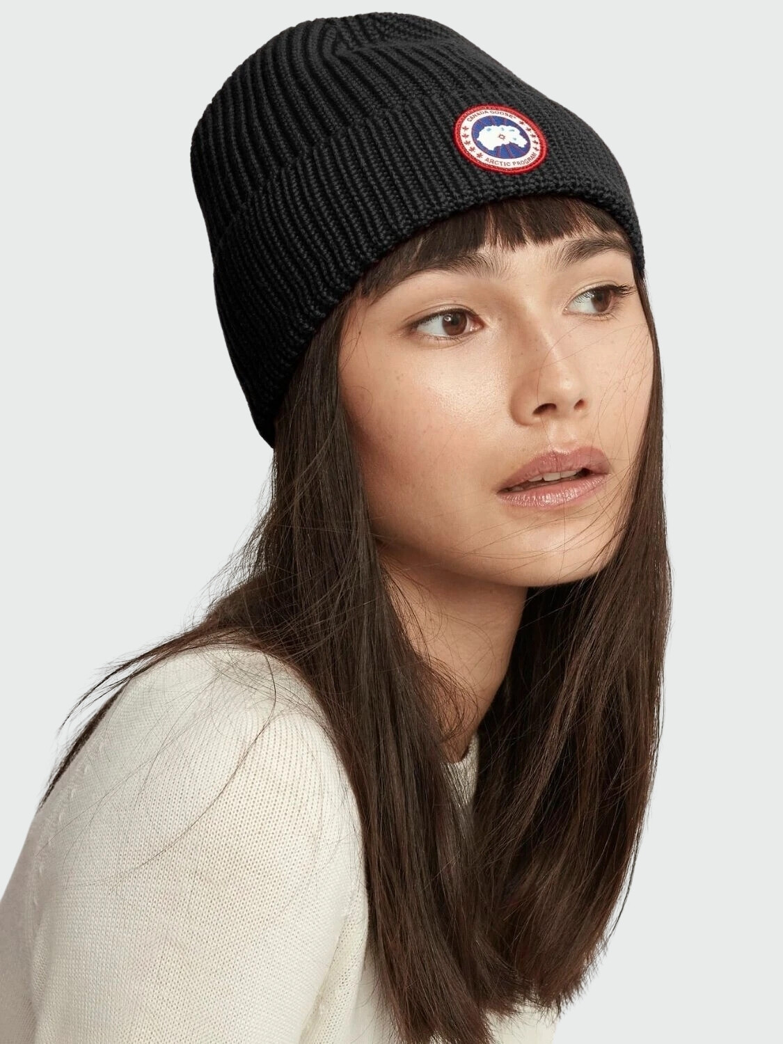 Canada Goose- Gorro tejido de lana Negro
