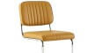 Silla de Comedor Metal Cromado y Tapizada Naranja