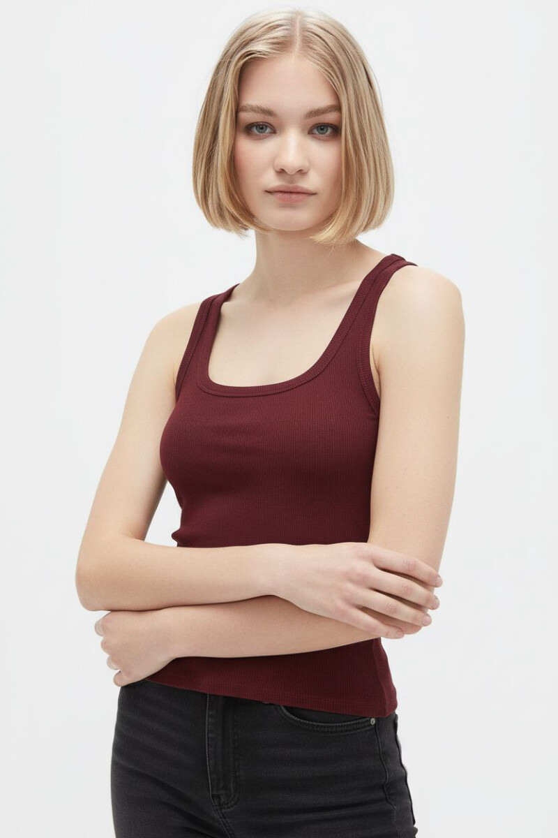 Musculosa Malisa - Cereza Oscuro 