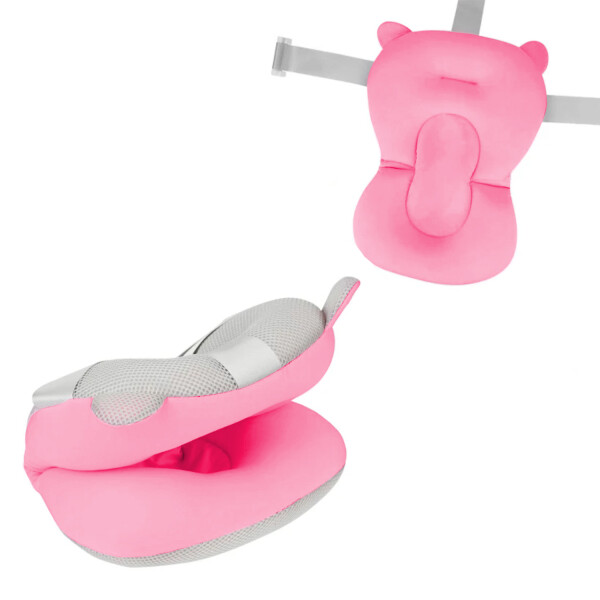 Baño Plegable Termómetro + Colchón Bebé Baby Antideslizante Color Variante Rosado