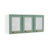 Aéreo 3 Puertas Vidrio Bella - Steel Verde