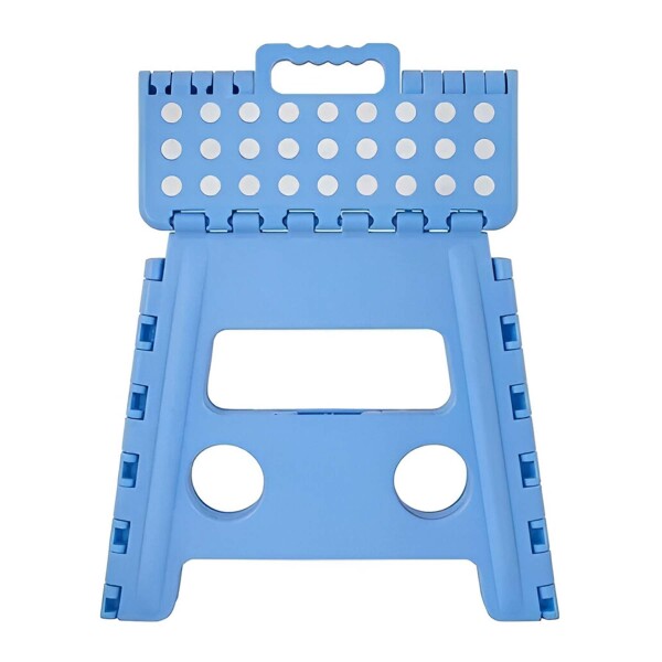Banco Plegable Multiuso Resistente Banquito 32 Cm Alto 90 Kg Color Variante Azul