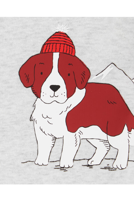 Pack tres bodies de algodón, manga corta, estampa perro Sin color