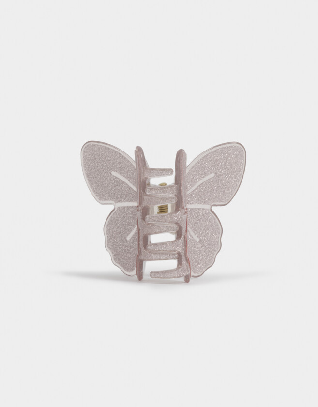 Broche Mariposa Broche Mariposa Glitter - Rosa Claro