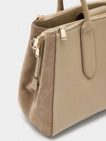 Bolso Para Portátil 13" Con Detalles De Piel taupe