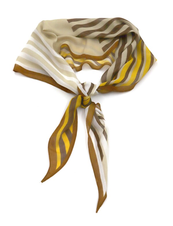 Pañuelo Gasa A Rayas MULTI/MARRON